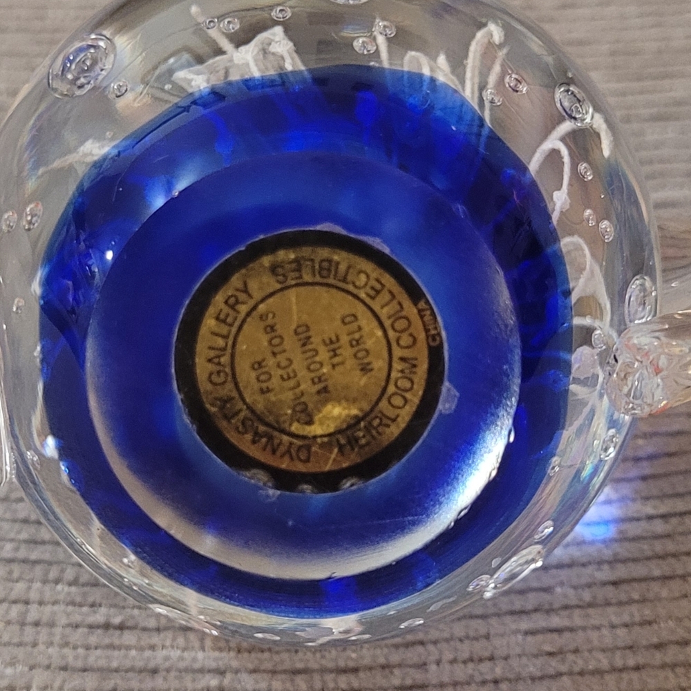Dynasty Gallery Heirloom Collection Teapot Blue Firework & Bubbles Paperweight - Picture 5 of 5